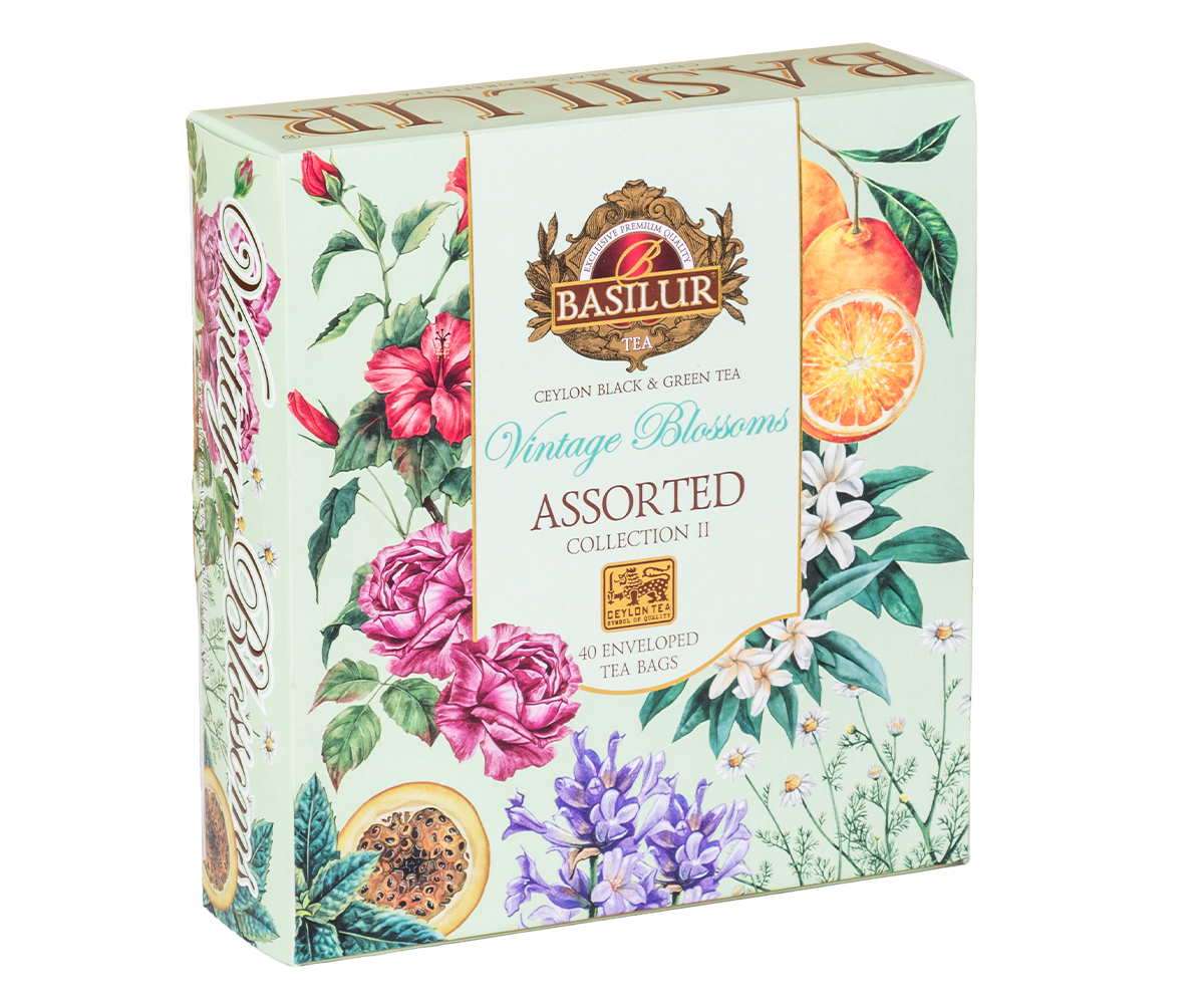 Vintage Blossoms II - 40 Enveloped Tea Bags - 4 Flavours – Basilur Tea