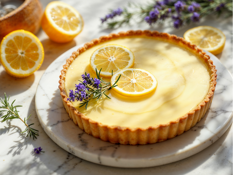 Citrus Meets Botanicals: A Sophisticated Black Tea & Lavender Lemon Tart