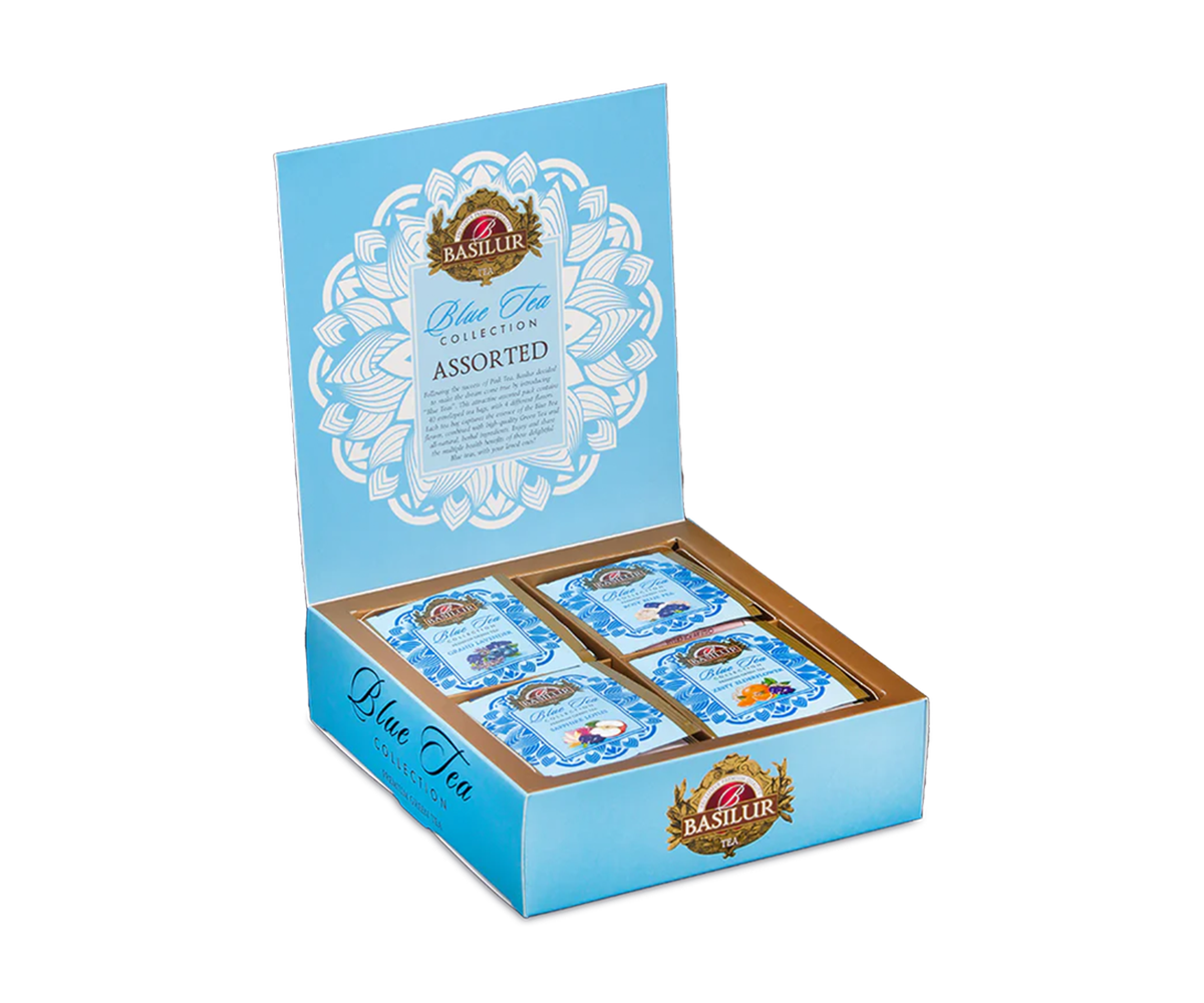 Basilur Blue tea - 4 Flavours - 40 Enveloped Tea Bags