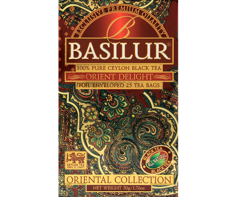 Basilur's Orient Delight Black Tea - 25 Enveloped Tea Bags