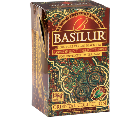 Basilur's Orient Delight Black Tea - 25 Enveloped Tea Bags