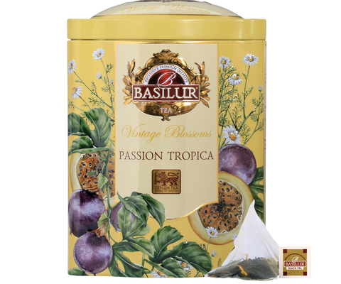 Vintage Blossoms Passion Tropica - Green Tea - 20 Luxury Pyramid Tea Bags