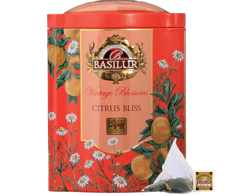 Vintage Blossoms Citrus Bliss - Black Tea - 20 Luxury Pyramid Tea Bags