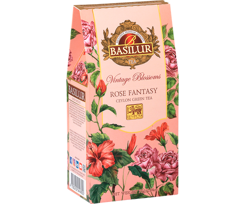 Vintage Blossoms Rose Fantasy - 75g Loose Leaf Green Tea - Refill Pack