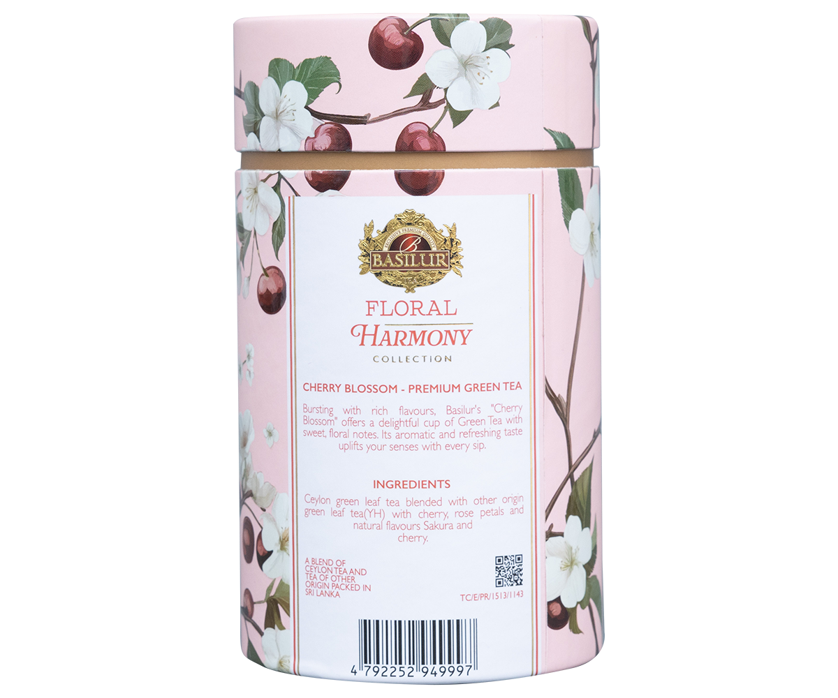 Floral Harmony Cherry Blossoms – 75g Loose Leaf - Paper Canister