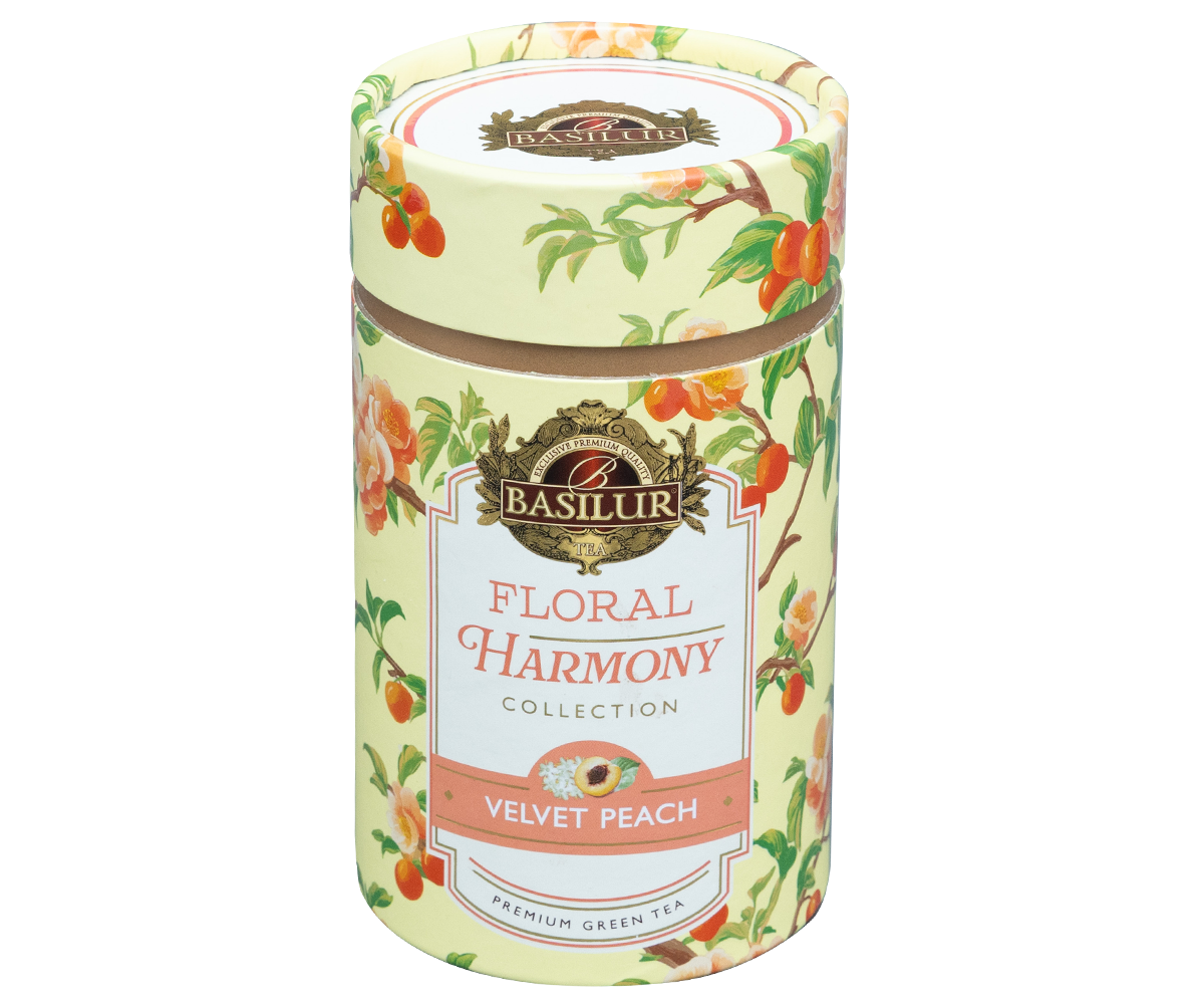 Floral Harmony Velvet Peach – 75g Loose Leaf - Paper Canister