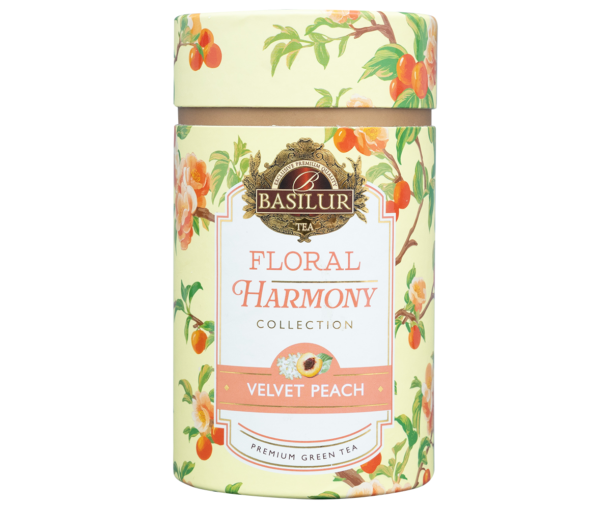 Floral Harmony Velvet Peach – 75g Loose Leaf - Paper Canister