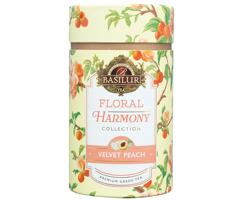 Floral Harmony Velvet Peach – 75g Loose Leaf - Paper Canister