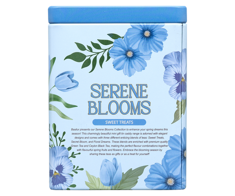 Basilur Serene Blooms Luxury Tin Caddy - Sweet Treats- 75G Loose Leaf