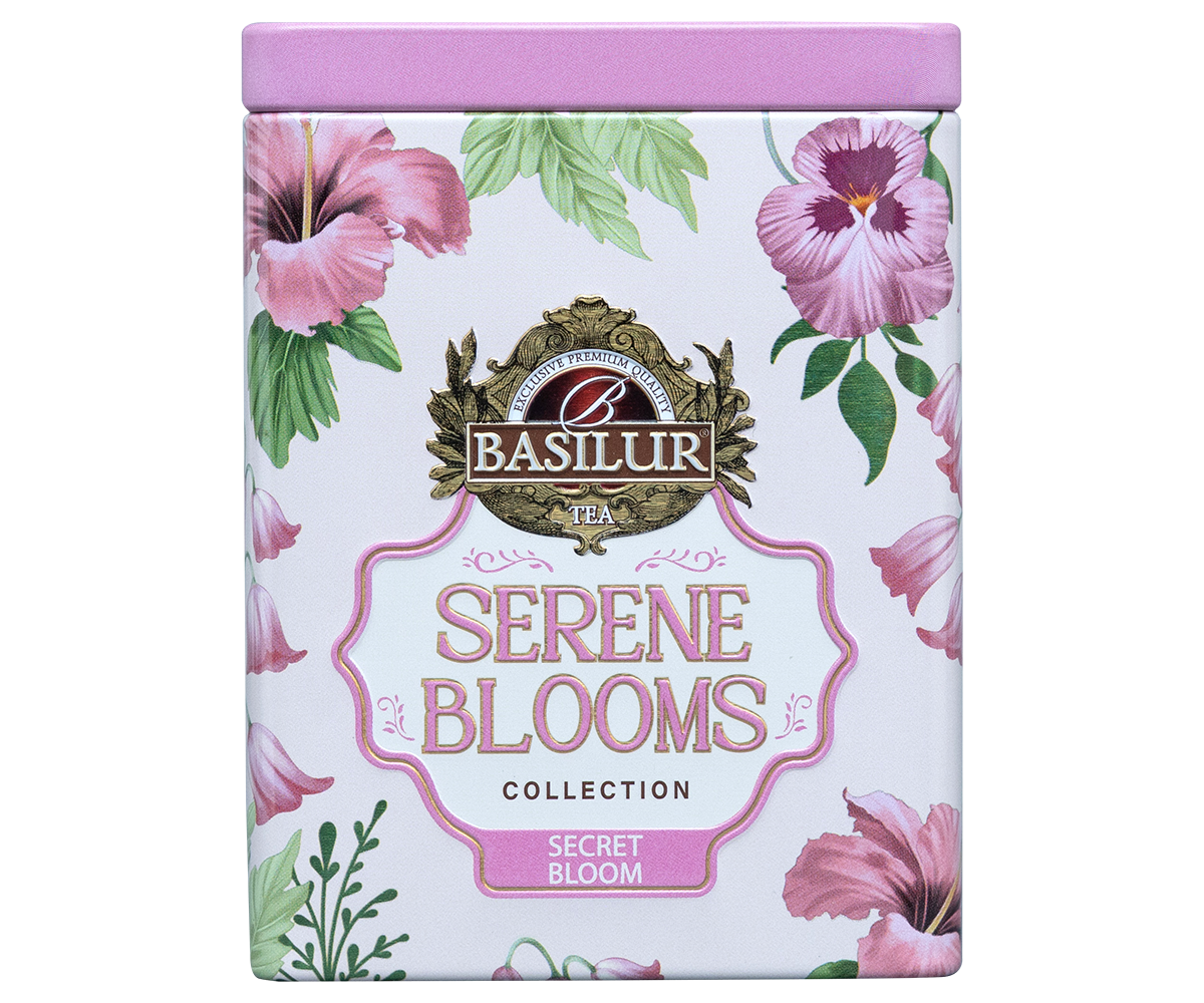 Basilur Serene Blooms Luxury Tin Caddy - Secret Bloom - 75G Loose Leaf