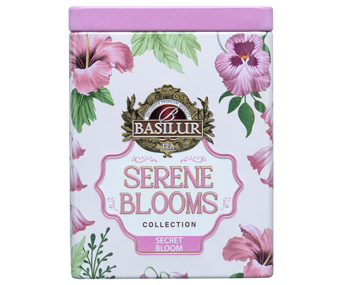 Basilur Serene Blooms Luxury Tin Caddy - Secret Bloom - 75G Loose Leaf