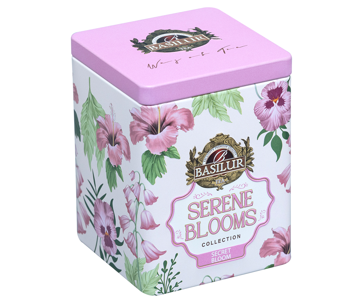 Basilur Serene Blooms Luxury Tin Caddy - Secret Bloom - 75G Loose Leaf