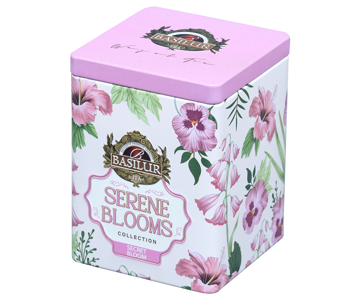 Basilur Serene Blooms Luxury Tin Caddy - Secret Bloom - 75G Loose Leaf