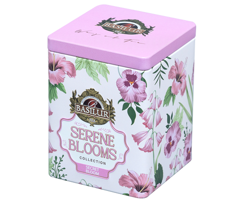 Basilur Serene Blooms Luxury Tin Caddy - Secret Bloom - 75G Loose Leaf