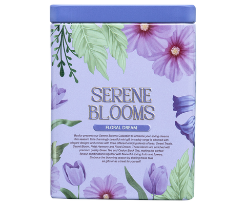 Basilur Serene Blooms Luxury Tin Caddy - Floral Dream - 75G Loose Leaf