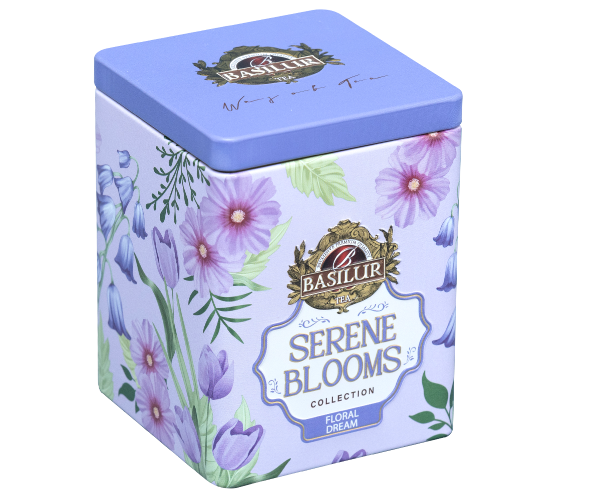 Basilur Serene Blooms Luxury Tin Caddy - Floral Dream - 75G Loose Leaf