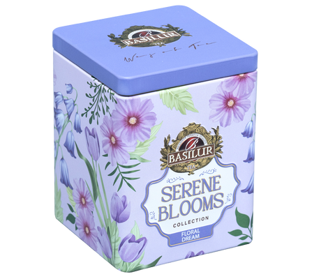 Basilur Serene Blooms Luxury Tin Caddy - Floral Dream - 75G Loose Leaf