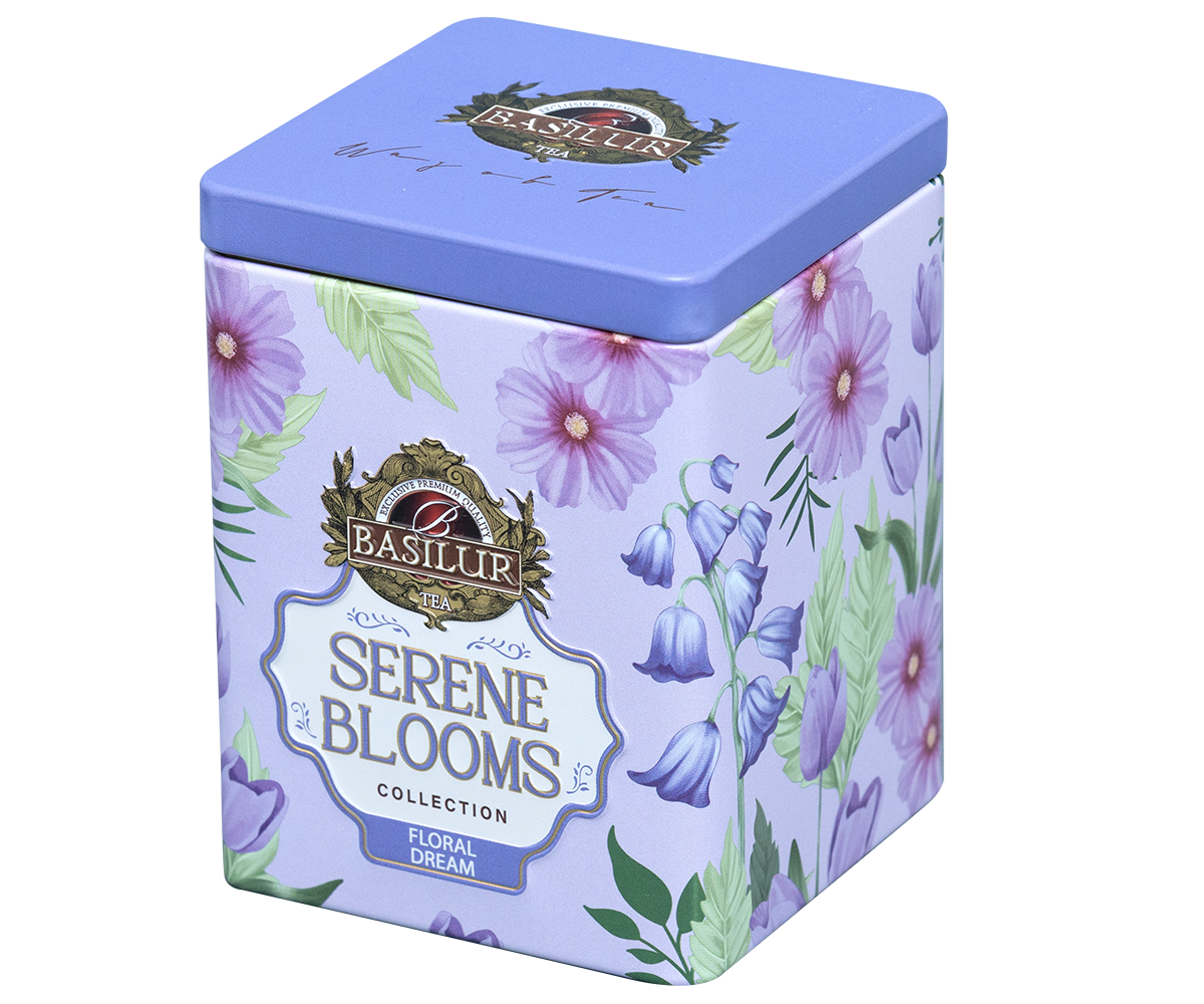 Basilur Serene Blooms Luxury Tin Caddy - Floral Dream - 75G Loose Leaf