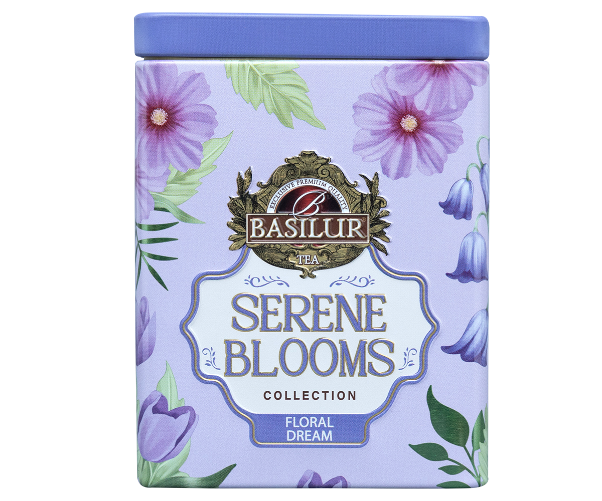 Basilur Serene Blooms Luxury Tin Caddy - Floral Dream - 75G Loose Leaf