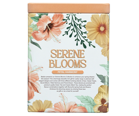 Basilur Serene Blooms Luxury Tin Caddy - Petal Harmony - 75G Loose Leaf