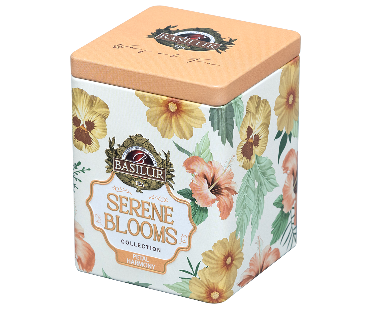 Basilur Serene Blooms Luxury Tin Caddy - Petal Harmony - 75G Loose Leaf