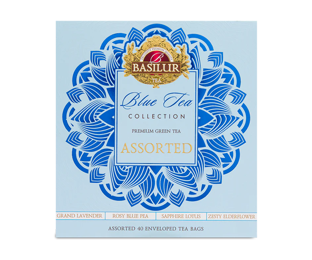 Basilur Blue tea - 4 Flavours - 40 Enveloped Tea Bags