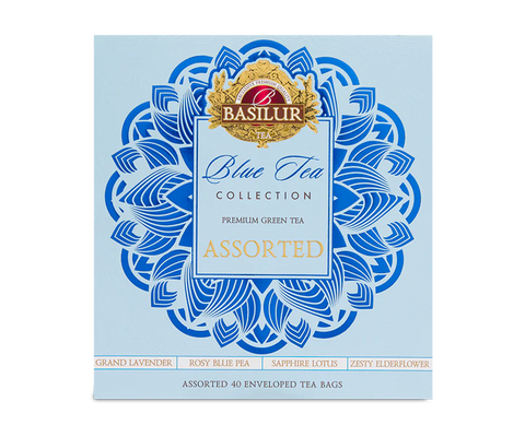 Basilur Blue tea - 4 Flavours - 40 Enveloped Tea Bags