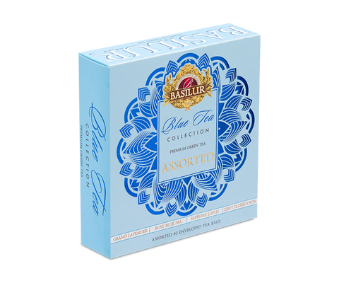 Basilur Blue tea - 4 Flavours - 40 Enveloped Tea Bags