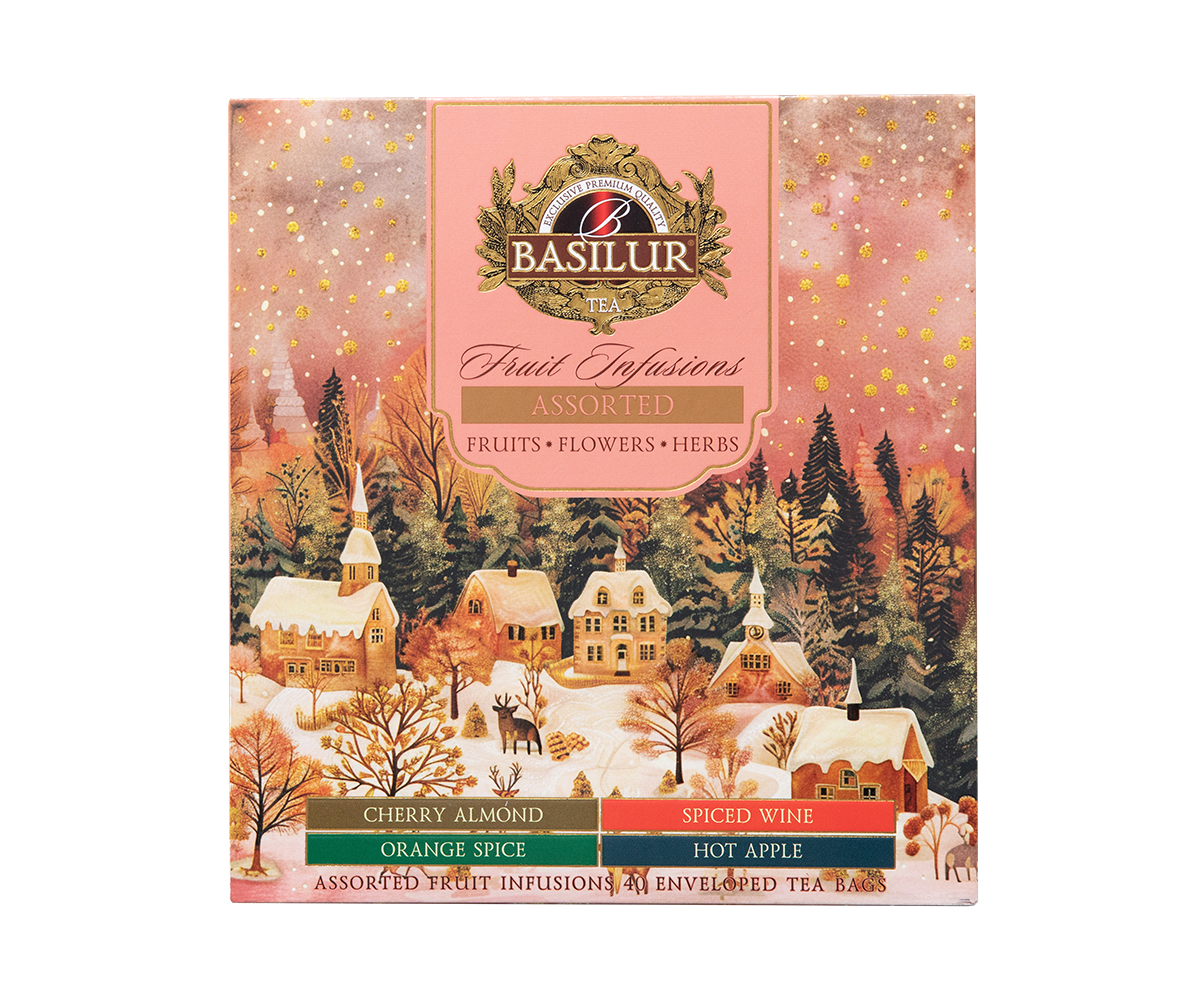 Assorted Fruit Infusions - Christmas Flavors - 40 Enveloped Tea Bags