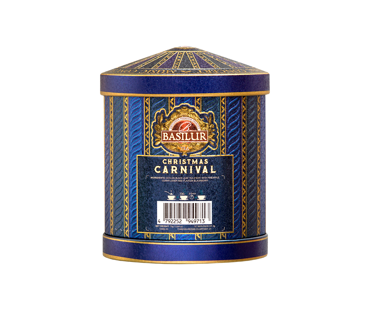 Carnival Collection Winter Festival Music Box - 75g Loose Leaf Ceylon Black tea with Taste of Christmas