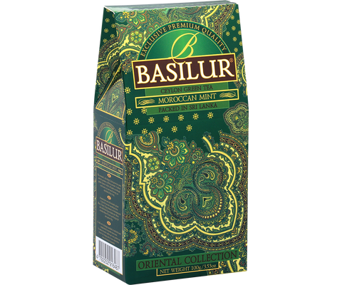 Basilur's Moroccan Mint - 100g Loose Leaf Ceylon Green Tea Refill Pack